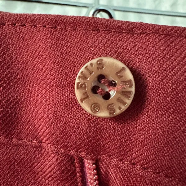 Levi's vintage red pants slacks 1970s women's 16S/contemporary medium - Image 5