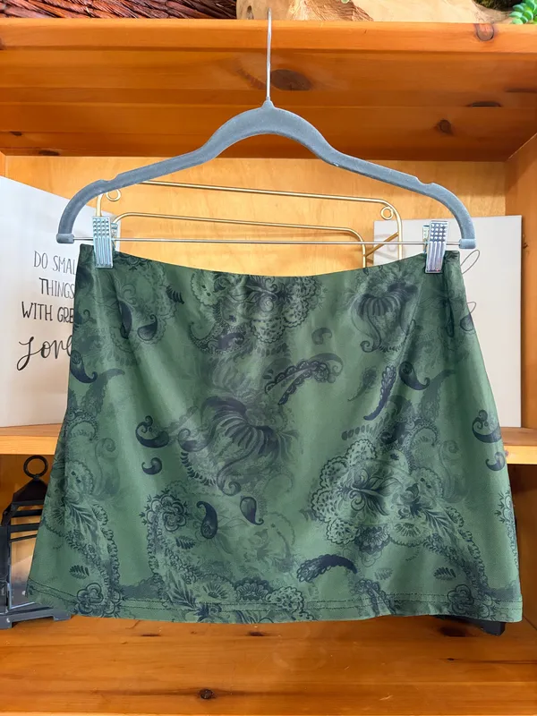 Princess Polly Olive Green Matching Set Skirt Crop Top Y2K Festival Size 8 - Image 9