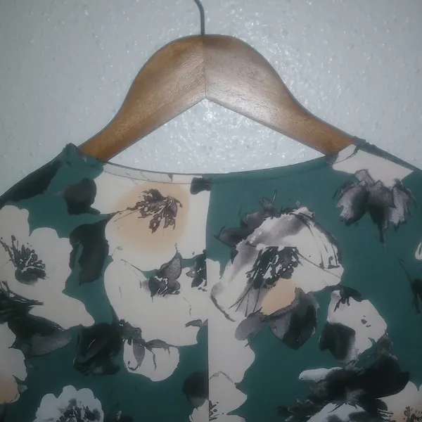PinkBlush M Forest Green Floral Duster - Image 6