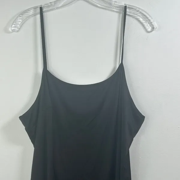 Lauren Ralph Lauren Black Slip Dress XL Spaghetti Strap Scoop Neck - Image 3