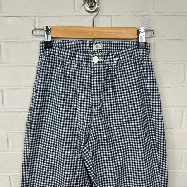 John Galt X Brandy Melville High Rise Gingham Tilden Ankle Cropped Pants Size S - Image 12