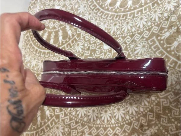 Urban Expression Patent Burgundy Top-Handle Satchel - Image 2