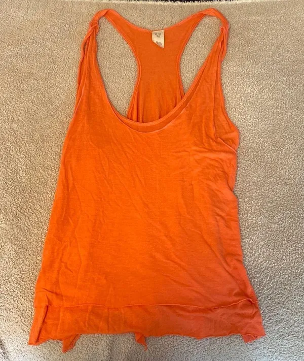 We The Free Free People's Karen Orange Multi Layered Tank Top - Image 3