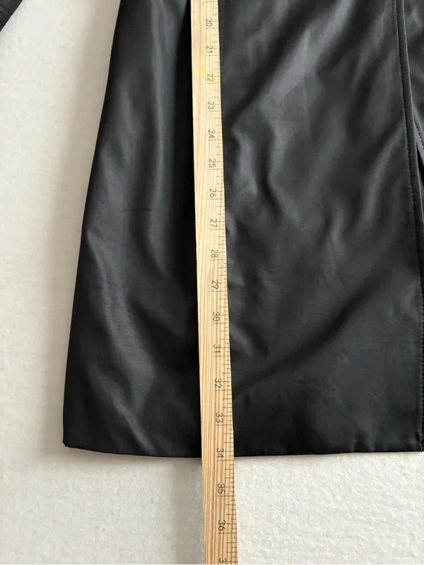 Kenneth Cole Black Button-Front Long Trench Coat - Image 12