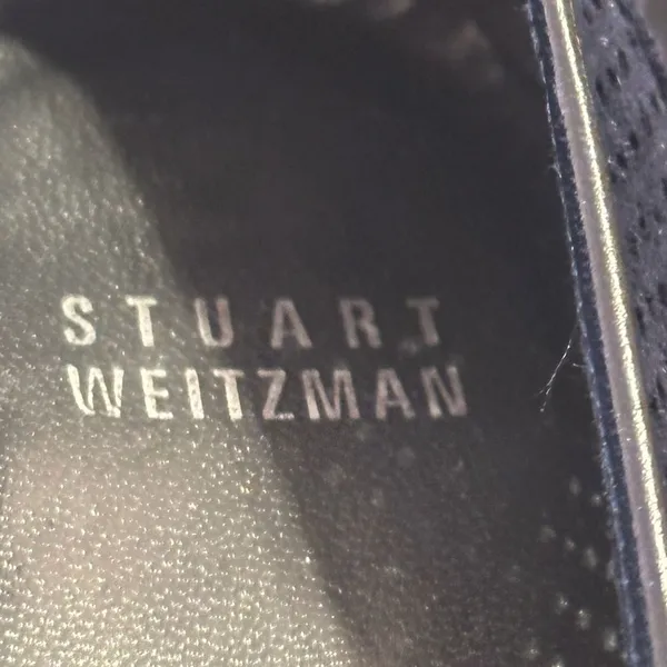 Stuart Weitzman Black Suede Kitten Hill Pumps Size 8 Nwot - Image 3