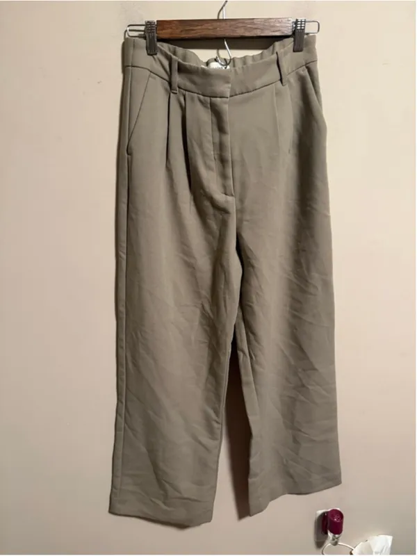 Abercrombie & Fitch Tan Sloane Tailored Wide Leg Trouser Pants Size 29 8R - Image 2