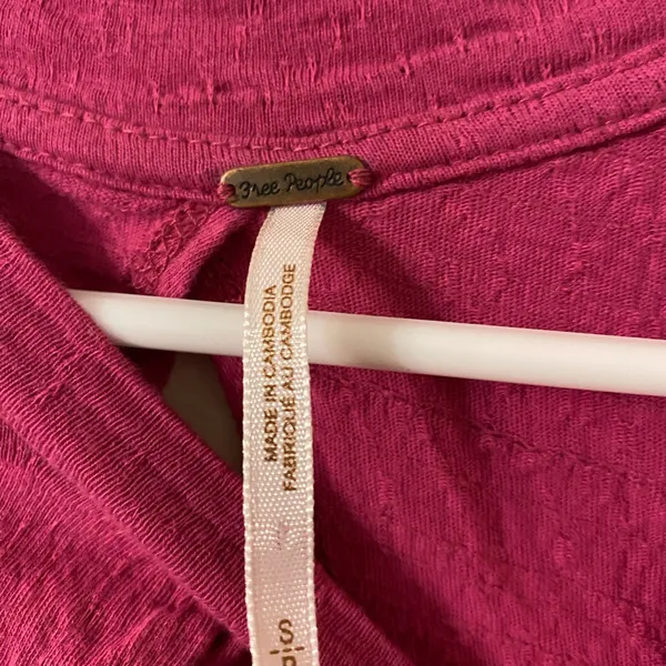 Womens Free People Right On Time Open Back Tunic Tank Top Pink Size‎ Small - Image 2