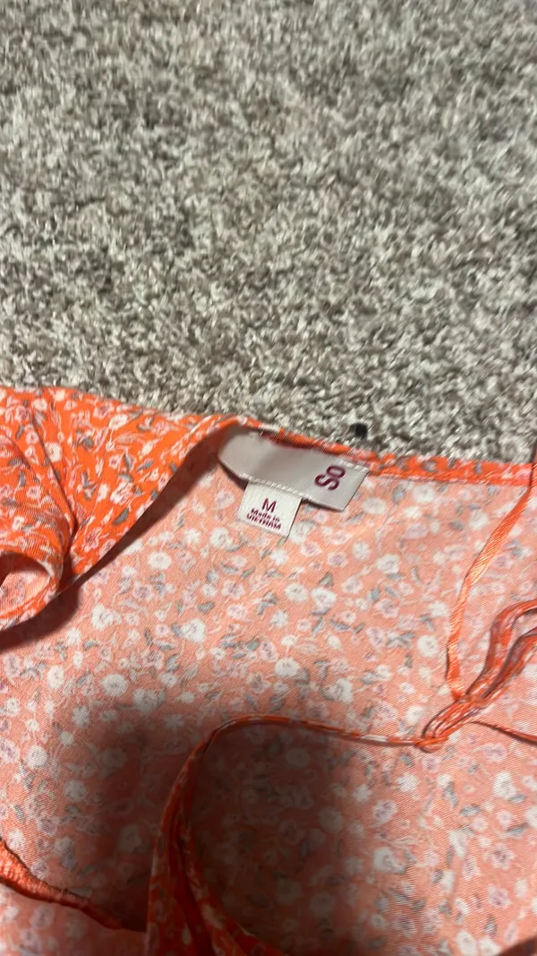 Summer dress Orange Size M - Image 2
