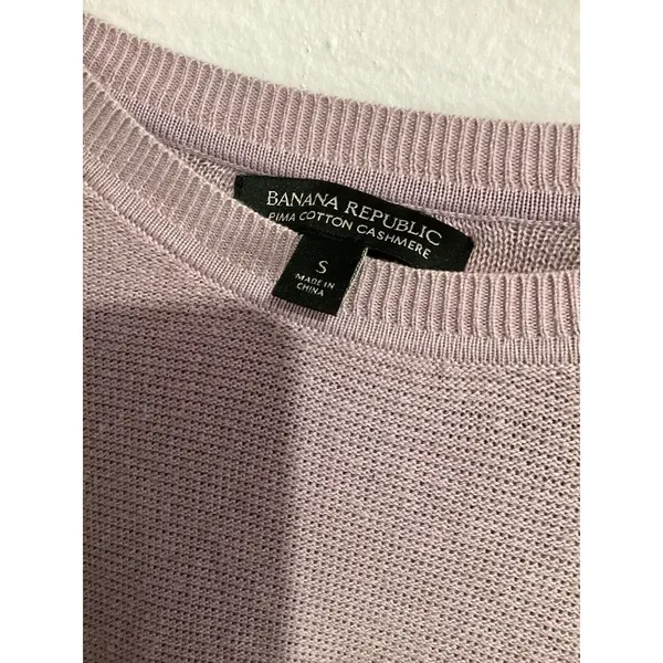 Banana Republic Pima Cotton Cashmere Purple Top - Image 3