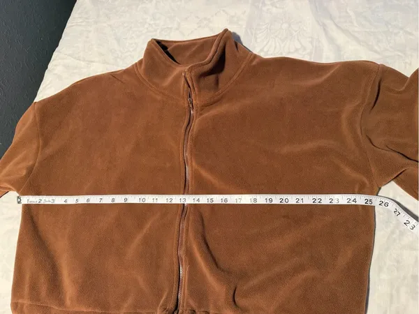 ANRABESS Relaxed Cropped Bomber Jacket in Brown Size M - Image 8