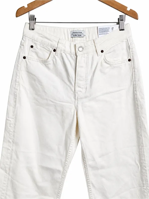 NWT & Other Stories Relaxed Tapered Jeans White Low Rise 28/30 - Image 4