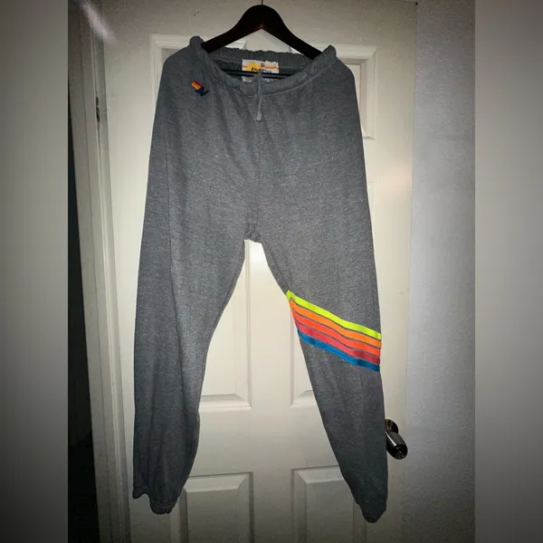 Aviator Nation Chevron 5 Stripe Joggers Sweatpants size XL - Image 3
