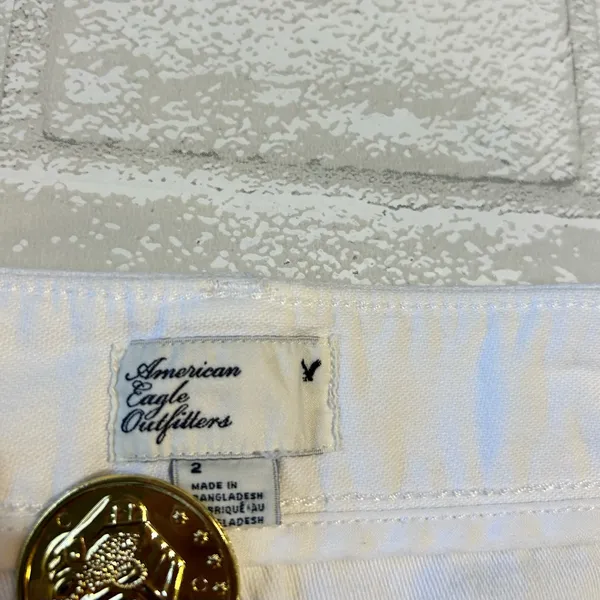 American Eagle Low Rise Y2K Denim Mini Skirt size 2 - Image 3