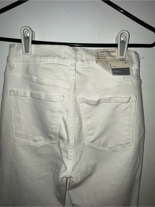 DL1961 Frayed-Hem Wide Leg Jeans - Image 2