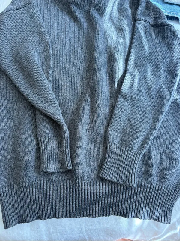 Madewell Gray Ribbed Turtleneck Sweater - Image 4