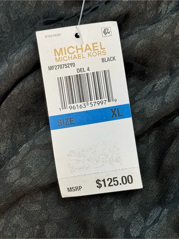 Michael Kors Women's Cheetah-Print Handkerchief-Hem Skirt Black XL - Image 7