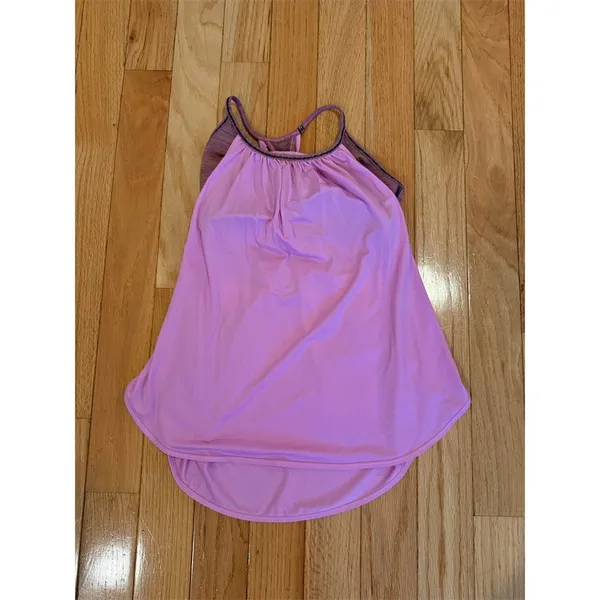 Lululemon Tuck Me In Tank Top Womens Size 8 Pink Built-In Bra Racerback - Image 3