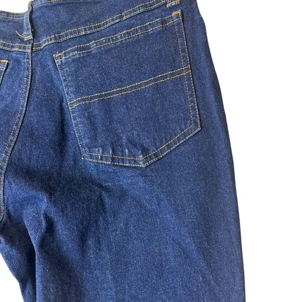 The Blues Women’s 12 Vtg Y2K Dark Wash Flare‎ Cargo Jeans Denim Pocket Casual - Image 5