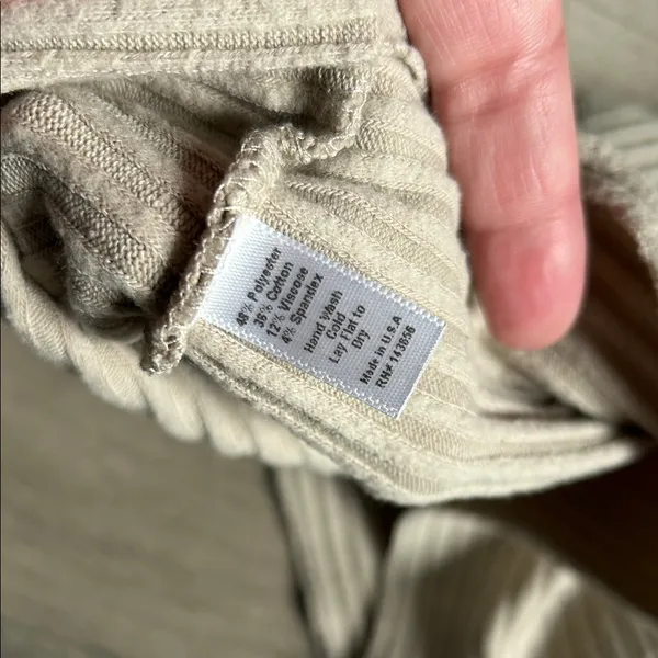 Joah Brown Taupe Ribbed Knit Top - Image 6