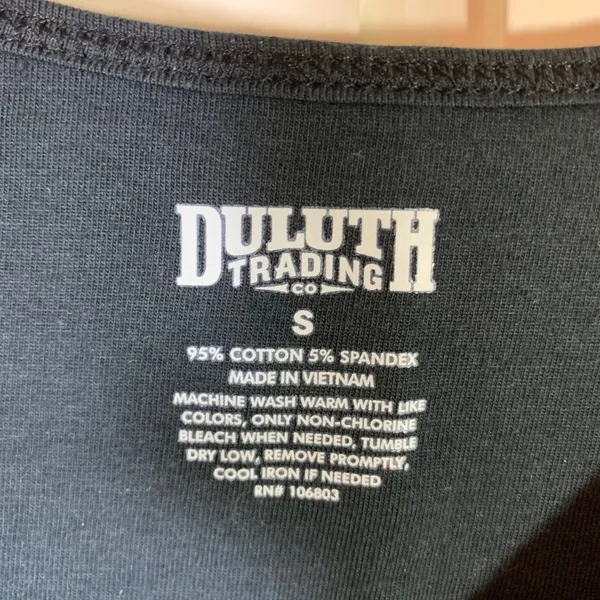 Duluth Trading Co Black No-Yank Tank Top with Built-in Shelf Bra Small 42717 - Image 2
