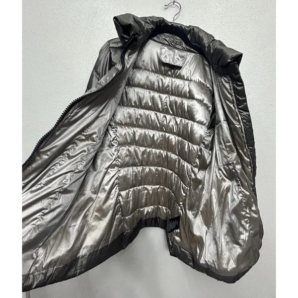 Covington Packable Duck Down Puffer Coat Jacket Size Medium Pewter W/bag Hiking - Image 5
