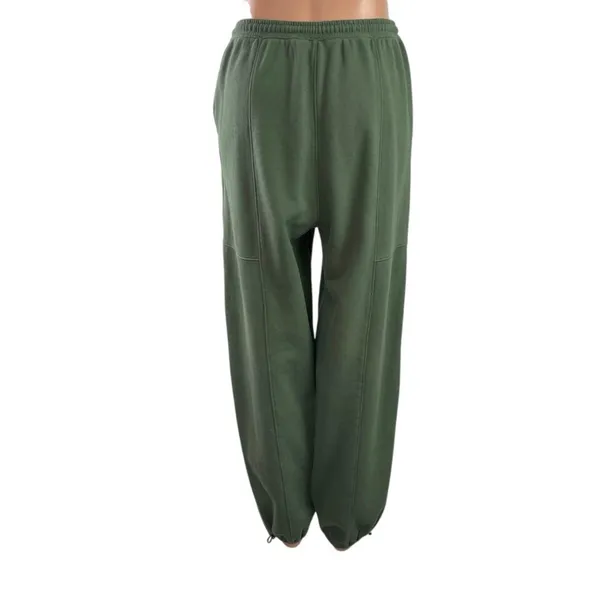 Abercrombie & Fitch Women's Green High Waisted Tapered Leg Cargo Sweatpants Sz S - Image 3