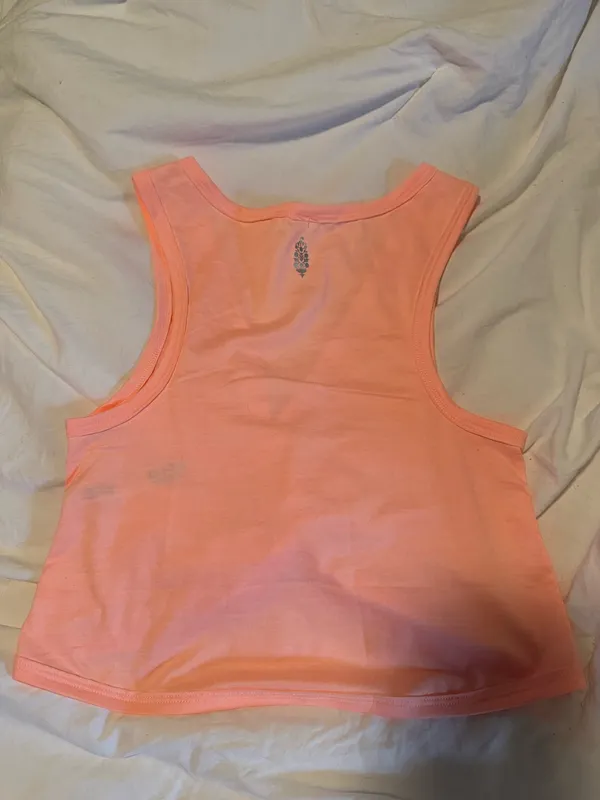 Free people orange ruched front tank - Image 2