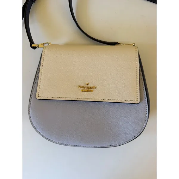 Kate Spade Brydie Tile Blue White Crossbody Bag Leather Preppy - Image 4