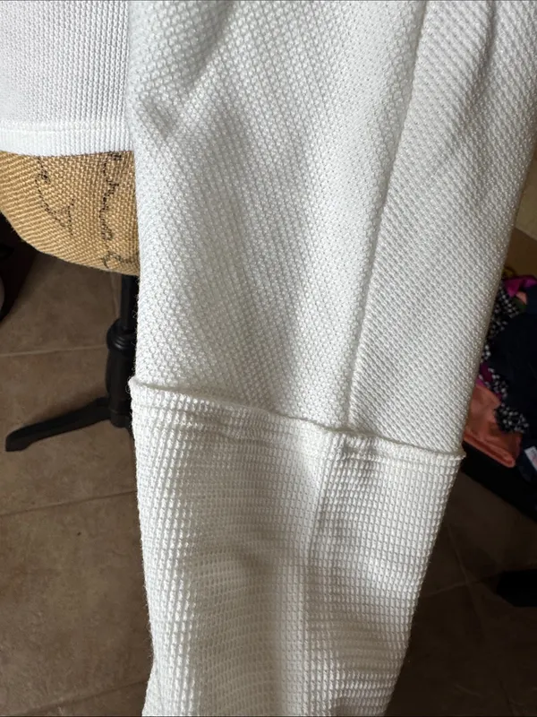 NWT Free People We The Free Fuji Thermal Top Ivory Off Shoulder Thumbhole Medium - Image 6
