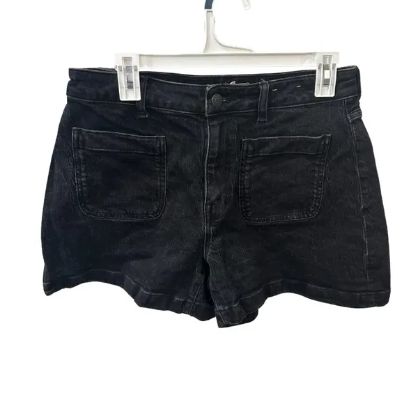 Madewell Curvy High Rise Black Sailor Shorts (Size 29) - Image 2