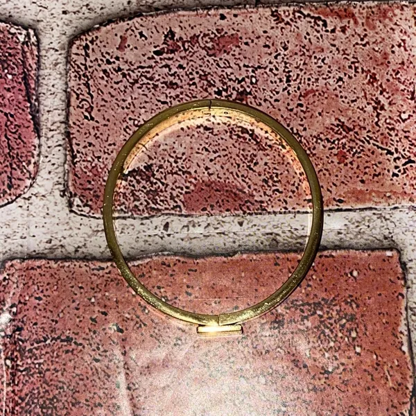 Pre-Owned Kate Spade Never A Dull Moment Gold Tone Bangle Bracelet Jewelry - Image 3
