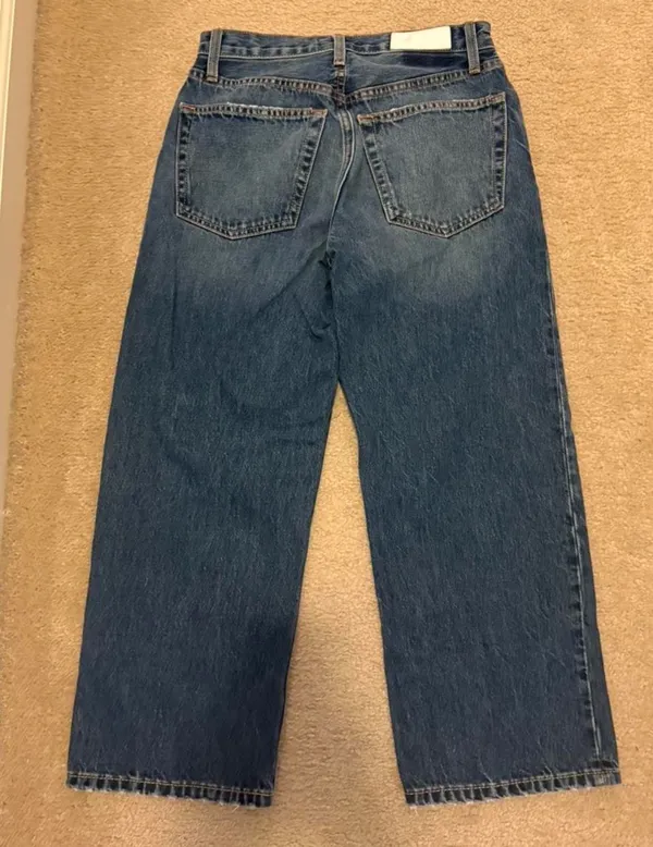Re/Done Women’s Loose Crop Jeans in Mid Blue Fade - Image 3