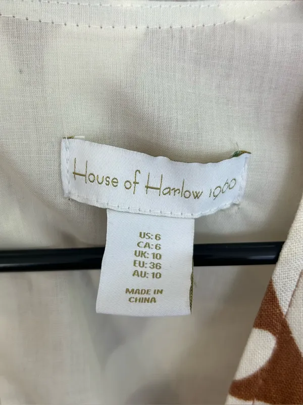House of Harlow Puff Sleeve Linen Blend - Image 9