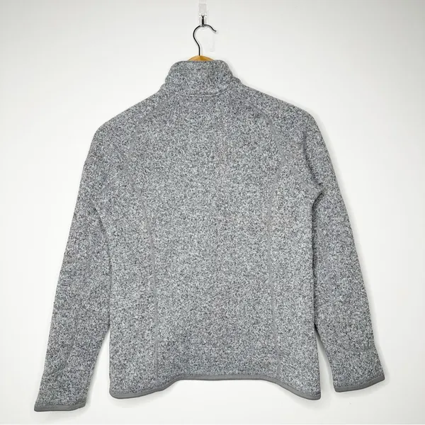 Patagonia Women's Better Sweater 1/4-Zip Fleece Pullover Light Gray Small - Image 3