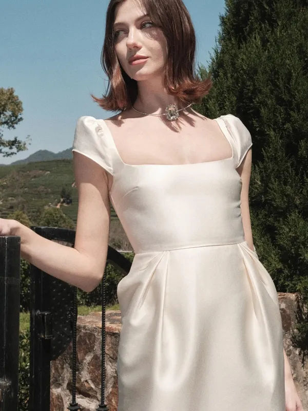 Maison Amory The Belmont Dress in Ivory Cream XXS NEW $369 Bride Bridal - Image 3