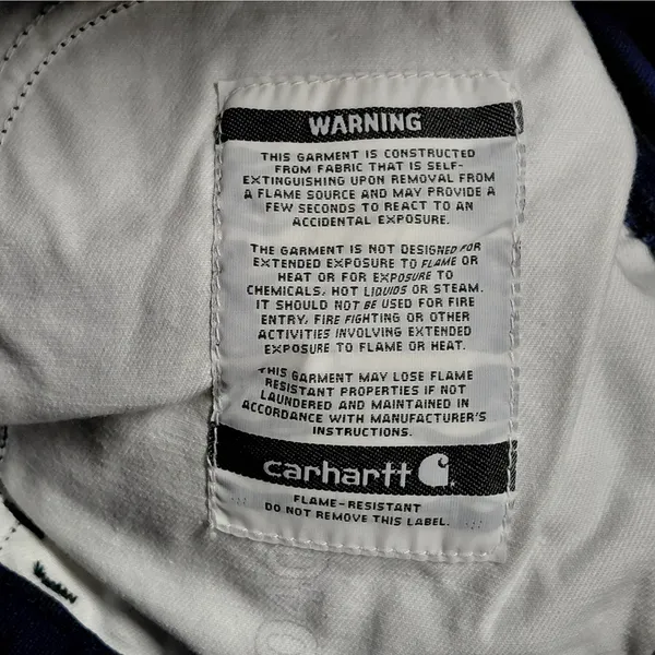 Carhartt Womens FR Rugged Flex Work Pants Size 12 Navy Flame Resistant Utility - Image 14