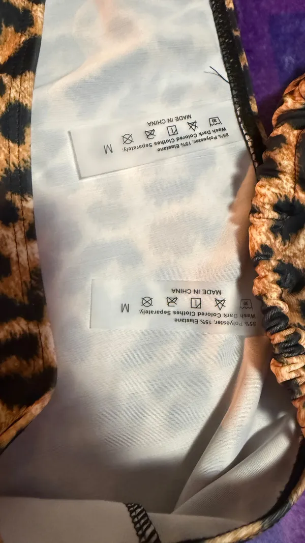 Cheetah Print Bikini Brown Size M - Image 3