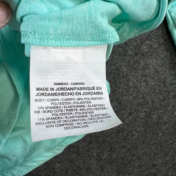 Nike‎ Running Dri-FIT Mint Green Heathered Cowl Neck Hoodie Thumbholes Womens M - Image 5