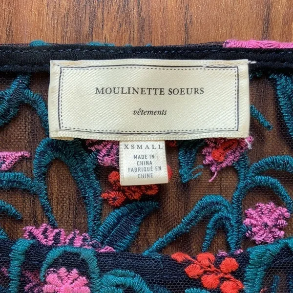 Anthropologie‎ Brand Moulinette Soeurs teal lace dress size XS - Image 4