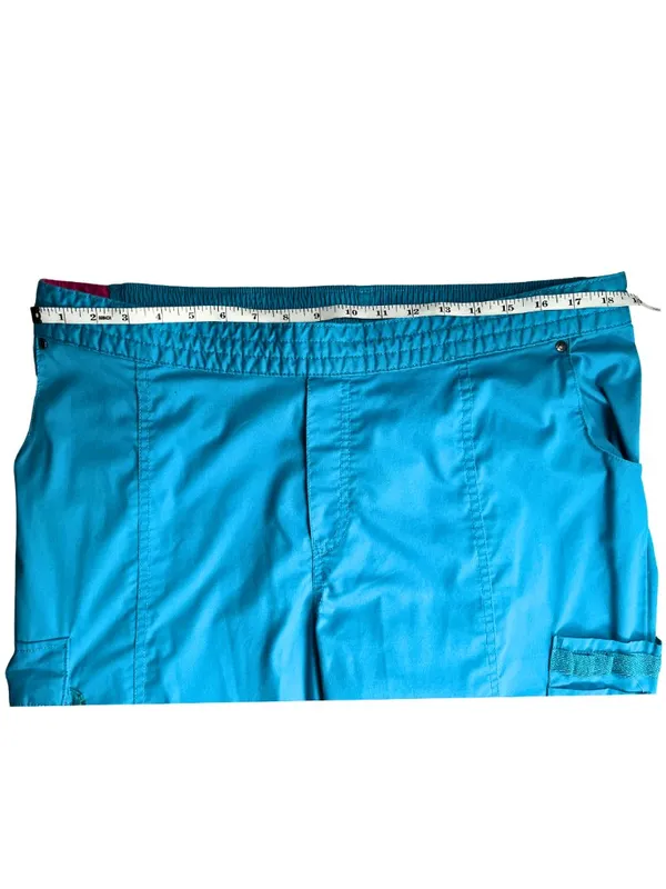 Beyond Scrubs XLG Teal Blue Cargo Scrub Pants Stretch Medical Uniform - Image 6