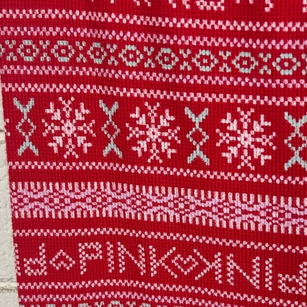 PINK Victoria’s Secret Red Snowflake Pajama Pants size XL - Image 6