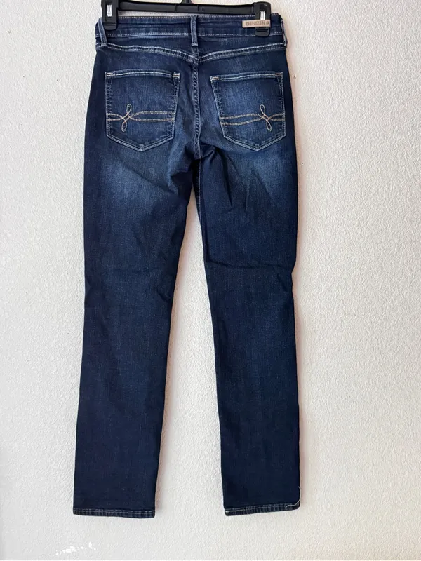 Straight Leg Jeans in Dark Blue Size 2 - Image 2