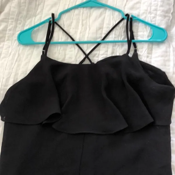 Blush Black Romper with cute back - Image 3