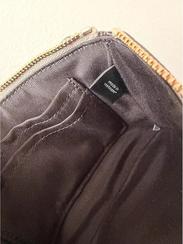 Leather Gold Coach Wristlet - Image 4