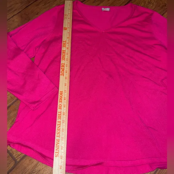 Chico's pink lightweight v-neck sweater top shirt woman’s size XL - Image 4