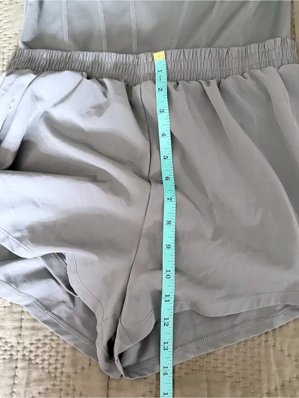 PINK Victoria's Secret Sage Green Active Romper One Piece Shorts - Image 8