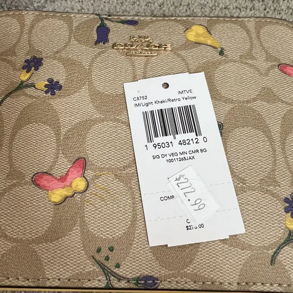 Coach Mini Camera Bag In Signature Canvas With Dreamy Veggie Print butterfly C8752 - Image 8