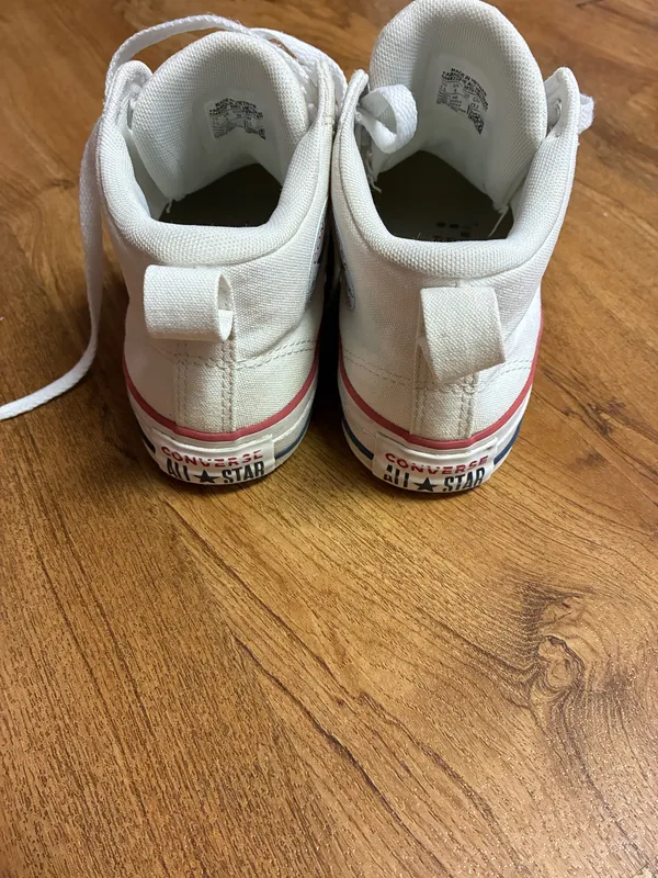Converse White Mid-Top Sneakers - Image 4