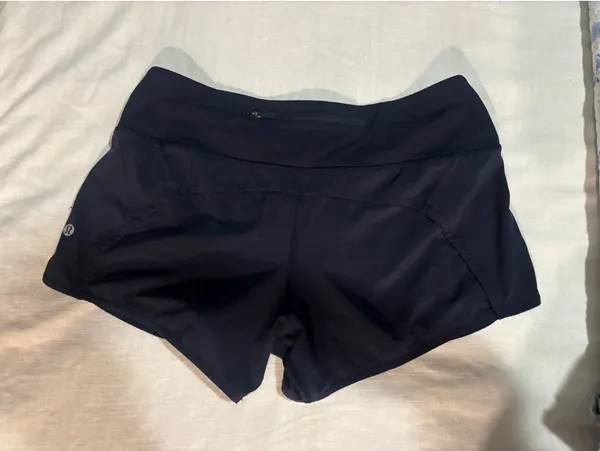 Navy Lululemon Speed Up Shorts 4" - Image 2