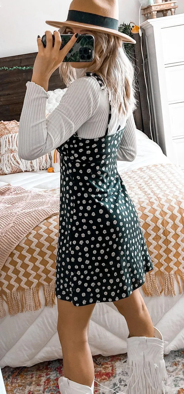 Divided Sunflower Mini Dress - Image 5